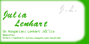 julia lenhart business card